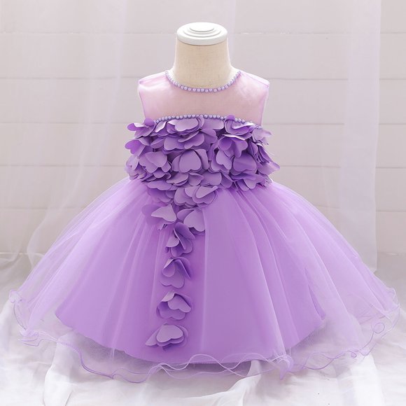 EGNMCR Evening Gowns for Women, Formal Dresses for Women, Women's Cocktail Dresses Toddler Girls Temperament Flowers Pearl Cute Net Yarn Birthday Party Gown Dresses Girl Dress
