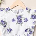 thumbnail image 7 of PatPat Kid Girl Ruffled Floral Purple Belted Sleeveless Dress,Sizes 4Y-12Y,One Piece, 7 of 7