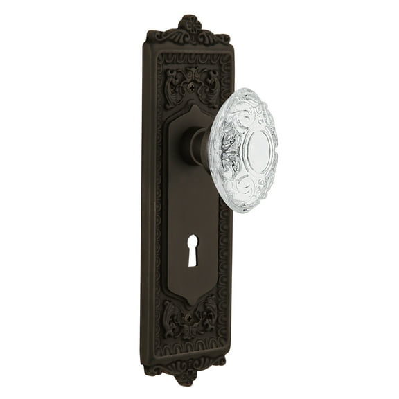 Nostalgic Warehouse Eadcvi_Psg_234_Kh Vintage Crystal Victorian Passage Door Knob Set -