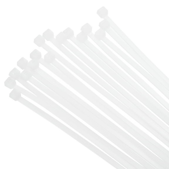 Uxcell 100PCS Cable Zip Ties 8 Inch, Self-Locking Nylon Wire Ties with 50 lbs Tensile Strength for Indoor and Outdoor, White