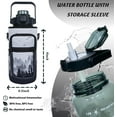 thumbnail image 2 of 64 oz Water Bottle with Straw Sleeve & Strap Motivational Half Gallon Water Jug with Handle for Gym Women Men Aesthetic Water Bottle with Strap Bird, 2 of 5