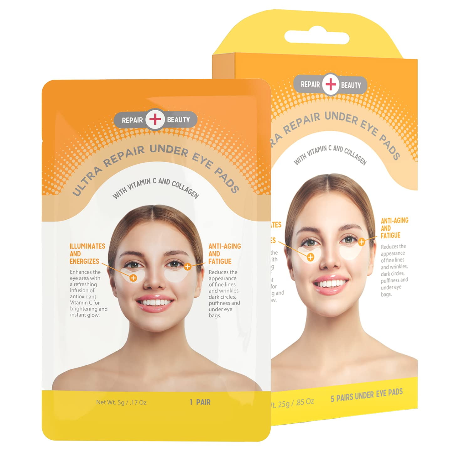 Repair Beauty Vitamin C and Collagen Under Eye Patches Reduce Dark