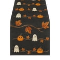 thumbnail image 2 of PoyoKee Halloween Table Runner 72 x 13 inch, Black Orange Striped Decorative Runner for Dining Table, Farmhouse Kitchen Decor, Halloween Decorations, 2 of 6