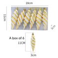 thumbnail image 2 of Christmas Paquete Grandes en Forma de Espiral - Decoración Brillante y con - Decoraciones para árboles de NavidadDorado6PCS, 2 of 4