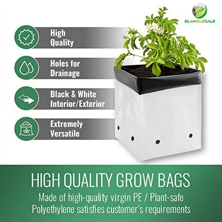 GROW1 PE Grow Bags Black 1/2 Gallon (100pcs/Pack) - Image 4