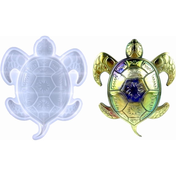 3D Sea Turtle Silicone Mold Animal Resin Mold Large Animal Statue Making Epoxy Mould DIY Craft Casting Mold for Gift Home Office Wall Hanging Decor