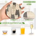 thumbnail image 2 of Yayeee 6 PCS Drink Coasters with Holder Set Woven Absorbent Round Tabletop Hot Pad, White Cute Cats, 2 of 7
