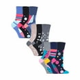 thumbnail image 1 of Gentle Grip - 9 Pairs Ladies Cotton Soft Top Patterned Non Elastic Crew Socks, 1 of 2