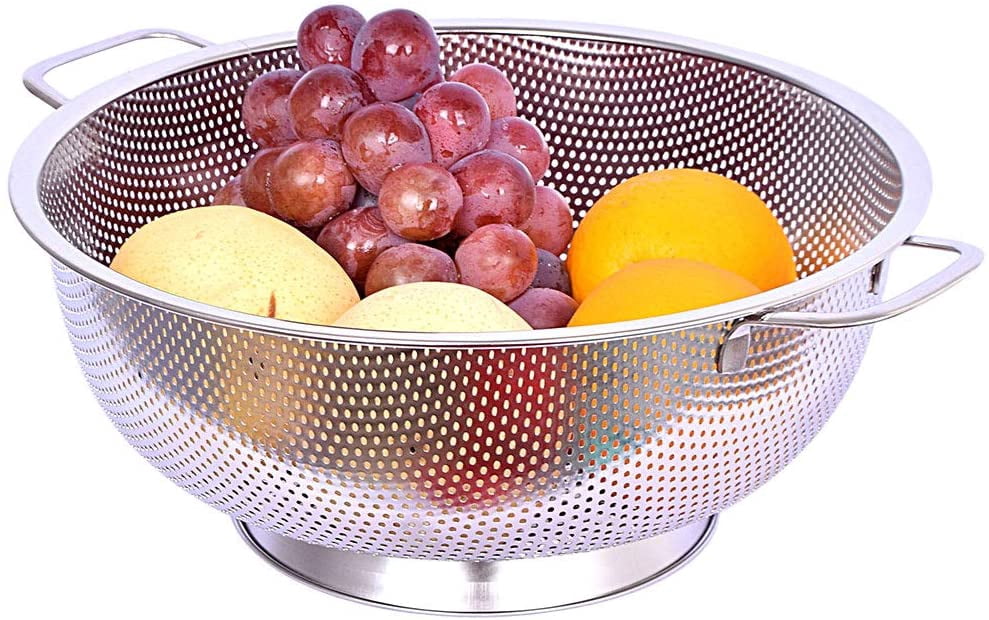 Lot De 3 Passoires En Inox - Diamètres 17, 19 Et 23 Cm - Avec Poignée Et Base Stable - 3