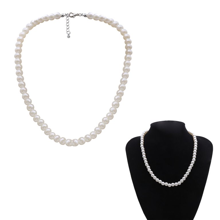 Fake black sales pearl necklace