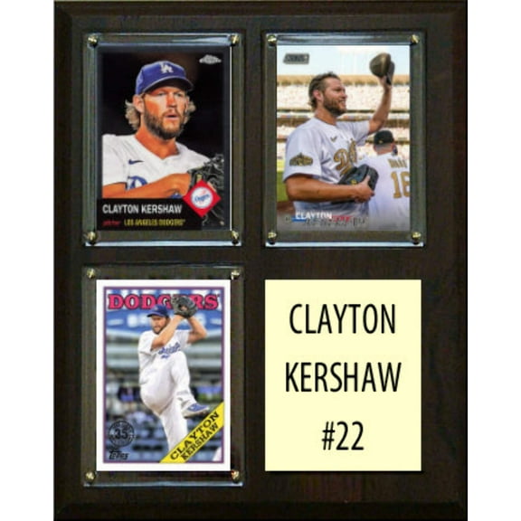 Clayton Kershaw 3 Card Plaque Topps Bowman 2023 2024