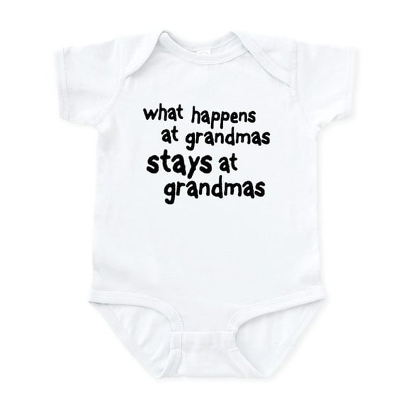 CafePress - What Happens At Grandma's Infant Bodysuit - Baby Light Bodysuit, Size Newborn - 24 Months