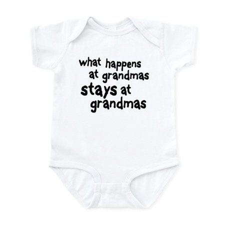 

CafePress - What Happens At Grandma s Infant Bodysuit - Baby Light Bodysuit Size Newborn - 24 Months