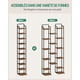 thumbnail image 5 of Zapatero Hzuaneri vertical de 10 niveles, estrecho, con 2 ganchos, marrón, 5 of 9