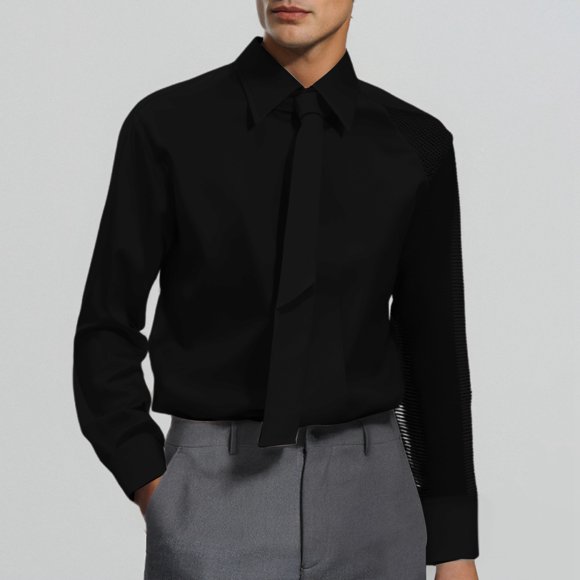 Men's Fashion Long Sleeve Shirt for Parties and Formal Events Casual Wear for Men
