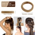 thumbnail image 3 of y Hair Ties, 100P Elastic Hair Ties & 150P Nylon No-Damage Hair Ties, Brown Ponytail Holders for Women Girls, 3 of 5