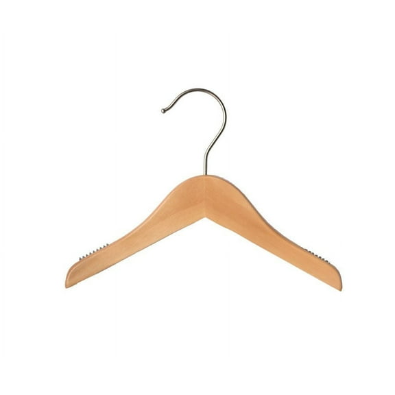 NAHANCO Baby/Infant Wooden Hangers, 10" - Low Gloss Natural, 100/CTN