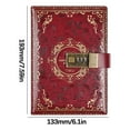 Vintage B6 Notebook Passwordprotected Journal Lockable Diary Notebook