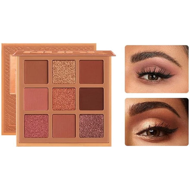 Paleta de sombras de ojos de 9 colores Neutra con brillo mate maquillaje de ojos de bronce natural altamente pigmentado sombra de ojos ahumada profesional #01