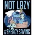 thumbnail image 2 of Men's Lilo & Stitch Not Lazy, Saving Energy Sweatshirt Black Small, 2 of 4