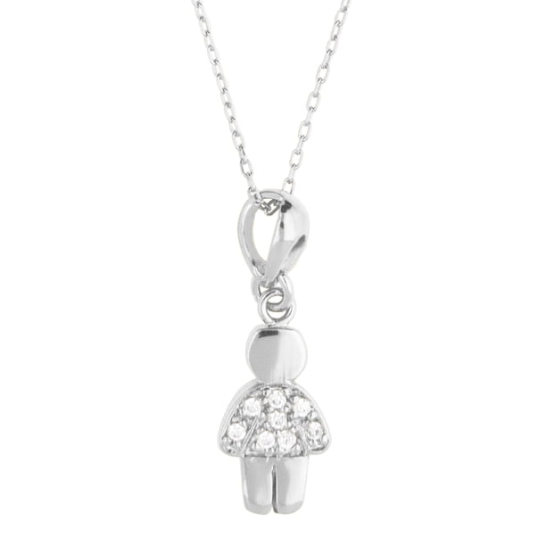 Collar para Mujer con Cristal Fino Swarovski en forma de niño– Bañado en Rodio- Collar Elegante y Brillante-Collares de Mujer de Moda- Joyería para Mujer de Moda- Regalo especial Ortiz Espinosa Temporada
