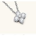 thumbnail image 2 of Necklace with four-leaf clover pendant lucky charm 925 silver Xmasstyle119, 2 of 3