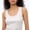White, variant on Ladies Tank Ribbed U Neck Sleeveless Basic Layering Inner Outer Tank Top Ladies Tank Black L