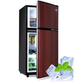 KRIB BLING 3.5 cu.ft 2 Doors Compact Refrigerators with Freezers, Small Refrigerator Apartment