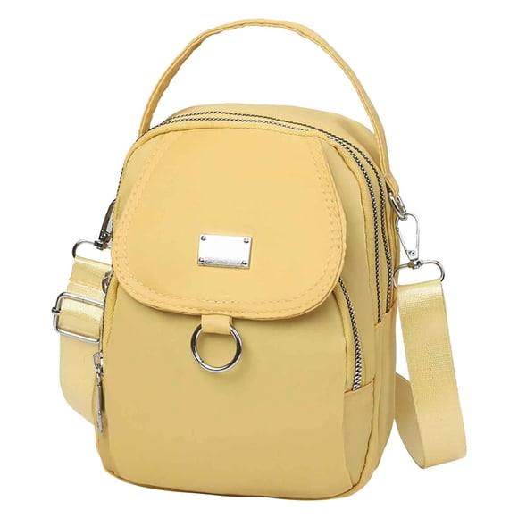 Xihbxyly Bolso Bandolera Impermeable, Correa de Hombro Ajustable, Diseño de Gran Capacidad, Múltiples Compartimentos, Práctico Orificio para Auriculares, Uso Informal, Elegante Idea de Regalo, 16 X 1