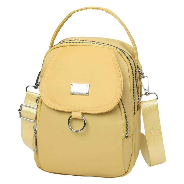 Xihbxyly Bolso Bandolera Impermeable, Correa de Hombro Ajustable, Diseño de Gran Capacidad, Múltiples Compartimentos, Práctico Orificio para Auriculares, Uso Informal, Elegante Idea de Regalo, 16 X 1