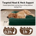 thumbnail image 3 of Cama ortopédica para perros MEKIY, grande, impermeable con funda, color verde oscuro, 3 of 7