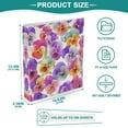 thumbnail image 5 of Pansy Pattern 3 Ring Hardcover Binders 1.5in Round Rings for Letter-Size Folder Paper Organizer Pockets for Office Student Recipe, 5 of 9