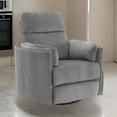 thumbnail image 3 of Benjara Sage 37" Manual Recliner with Swivel- Chenille Upholstery- Charcoal, 3 of 6