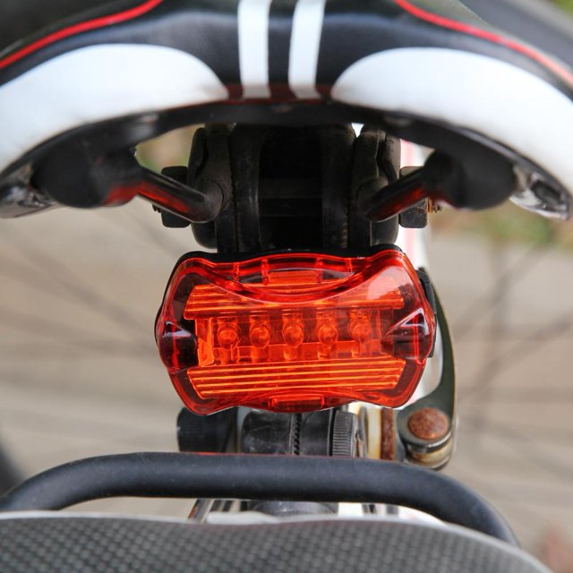 Bicicleta Lámpara de advertencia trasera de luz trasera de 5LED a prueba de agua para ciclismo nocturno Ndcxsfigh Accesorios para bicicletas