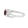 thumbnail image 4 of 14k White Gold Oval Garnet And Diamond Ring, 4 of 6
