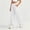 White, variant on Eltusu Girls Sweatpants, Sports Drawstring Solid Color Straight Legs Pants with Pockets Pink Size 10-12 T