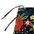 thumbnail image 6 of Jordan Manufacturing 47" x 16" Black Floral Rectangular Outdoor Settee Swing Bench Cushion with Ties, 6 of 9