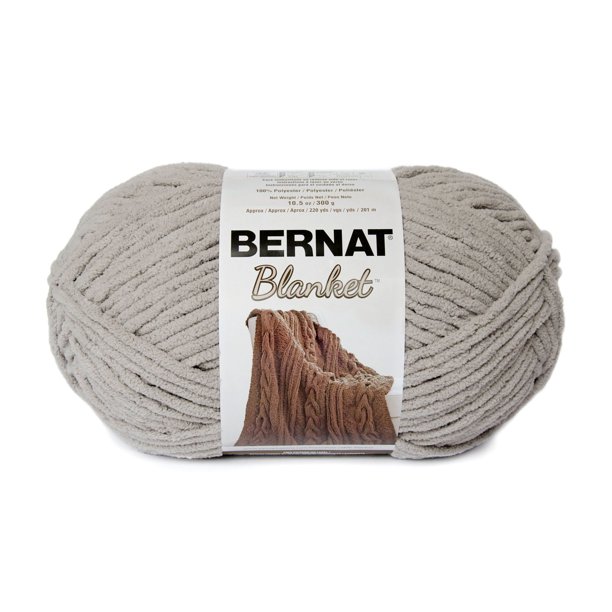 Bernat Blanket Yarn, Pale Gray, 10.5oz(300g), Super Bulky, Polyester