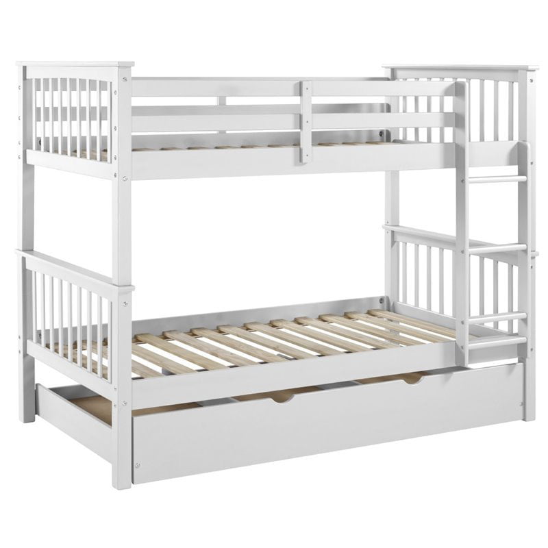 Twin Over Bunk Bed With Trundle In, Bunk Bed Twin Trundle