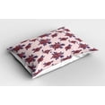 thumbnail image 2 of Ambesonne Floral Pillow Sham 2 Pack, Grown Peony Flowers Bloom, 36"x20", Blush Pale Eggplant, 2 of 3