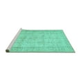 thumbnail image 2 of Ahgly Company Machine Washable Indoor Rectangle Abstract Turquoise Blue Contemporary Area Rugs, 8' x 10', 2 of 4