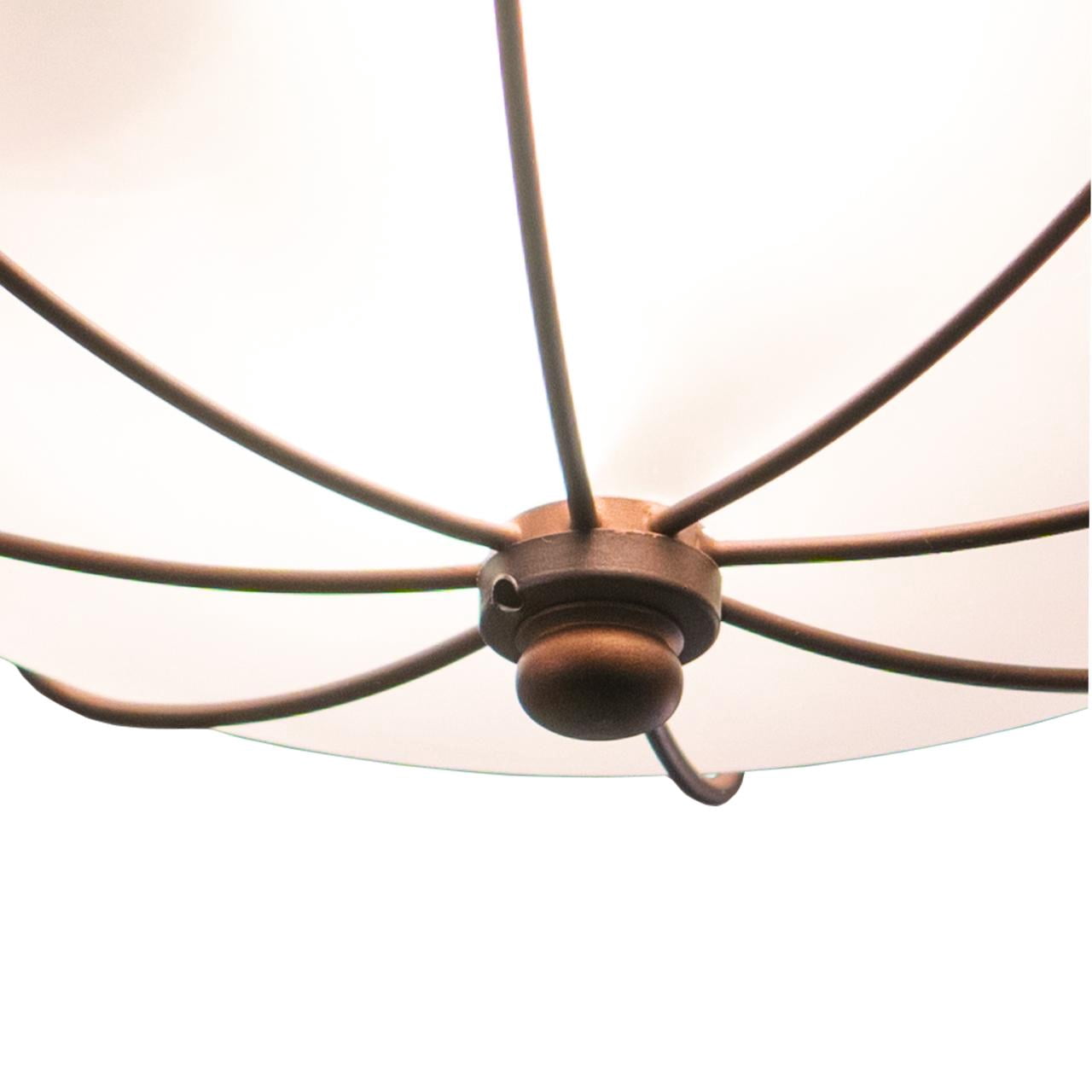 Maykoosh Mediterranean Magic Copper Coastal Ship Wheel Outdoor Flush Mount Installation Ceiling Light Fixture White Glass - 15"L x 15"W x 5"H