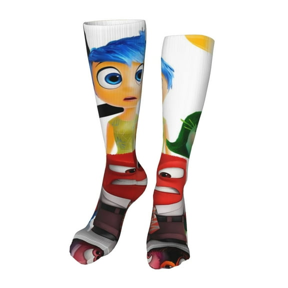 Saiise inside out 2 Funny Socks Men Women Boys Kids Adults Novelty Graphic 20in stockings Crazy Design Casual Dress Socks for Sports,Running,Travel