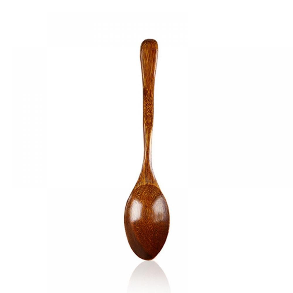 Wooden Spoons, Wood Soup Spoons for Eating Mixing Stirring, Long Handle