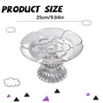 thumbnail image 3 of Plastic Serving Trays,Transparent Petal Shaped Plastic Serving Platter with Base,Clear Flower Shape Fruit Pedestal Dish,Reusable Clear Pedestal Candy Dessert Tray,Decorative Fruit Pedestal Plate, 3 of 4