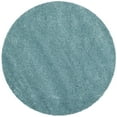thumbnail image 3 of SAFAVIEH Milan Harlow Solid Plush Shag Area Rug, Aqua Blue, 3' x 3' Round - Modern Design, Aqua Blue, Non-Shedding & Easy Cleaning, Ultra Plush Thick Pile, Ideal for Living Room, Bedroom, 3 of 13