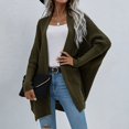 thumbnail image 2 of Vedolay Womens Sweater Oversized Fall Dressy Winter Dress Coat Casual Light Jackets Army Green,M, 2 of 5
