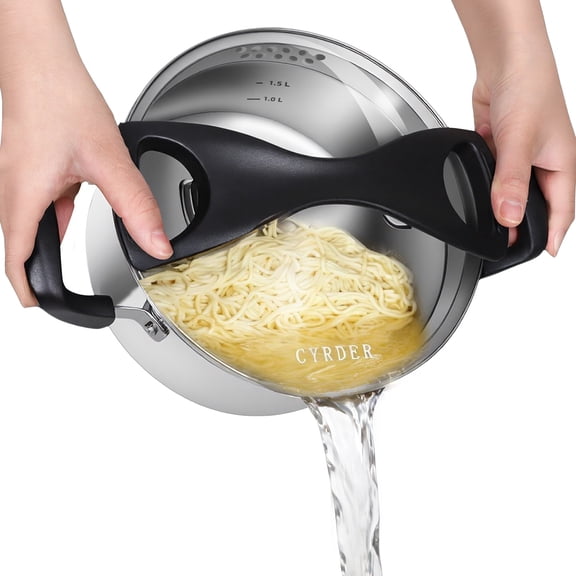 Stainless Steel Pasta Pot- Induction Pasta Pot with Strainer, Easy Stain &Perfect for Single and Couple, Dishwasher Safe, 3 Quart