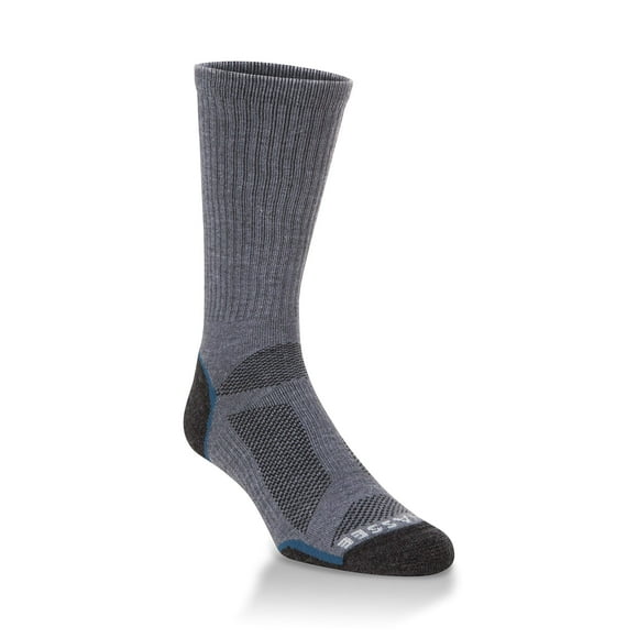 Hiwassee Trading Co. Chaussettes Techniques en Laine Mérinos Légères pour Extérieur, Turquoise/charbon, Hommes 6-9/femmes 7-10 (3 Paires)