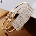 thumbnail image 5 of xeoereki New Fashion Elegant Women Bangle Wristband Bracelet Crystal Cuff Bling Lady Gift Silver, 5 of 8